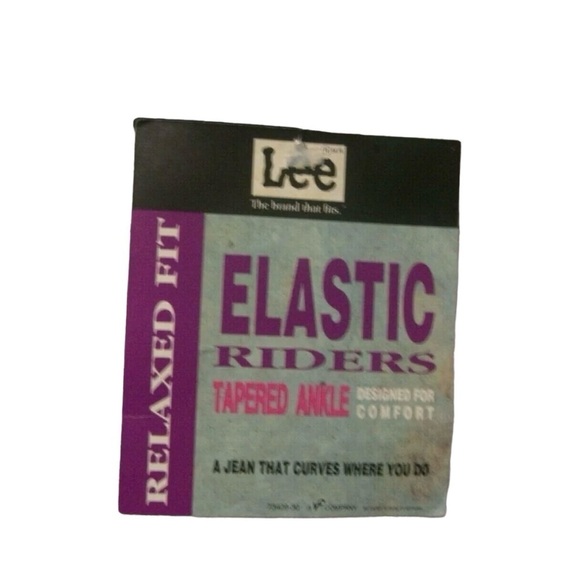 Vintage 80's Lee Mom Jeans Elastic Riders Relaxed Fit Tapered Deadstock 10 Long - Picture 9 of 10